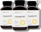 SMARTERNUTRITION Vegan Vitamin D3 5000 IU + Natural Vitamin K2 1100 mcg in Organic Coconut & Olive Oil - D3 K2 Supplement for Immune & Bone Support - 180 Softgels[90 Day Supply]