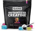 Gains in Bulk Instantized Creatine Monohydrate for Men & Women, Soluble Pre Workout Powder, Supports Muscle Building, Strength and Performance, Bodybuilding Supplements, Sour Gummy, 30 Servings