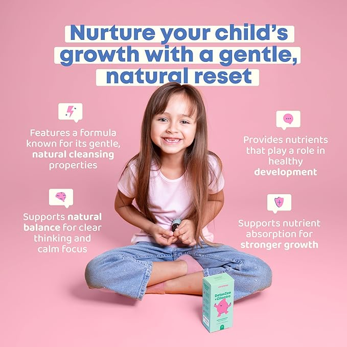 JoySpring DetoxZee Cilantro & Zeolite Drops for Kids | Liquid Zeolite Clinoptilolite with Cilantro Extract | Gentle Daily Wellness Support | Raspberry Flavor Supplement | 30 Servings (Pack of 2)