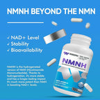 NMNH (NMN Supplement Alternative)，1000mg Per Serving NAD Supplement to Boost NAD+ Levels as We Age, for Anti Aging, Energy, Focus - 120 Capsule
