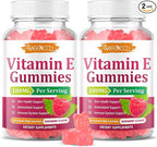 MEENCCD 2 Pack Vitamin E Gummies, 180 mg (400 IU) dl-Alpha, Daily Skin Support, Sugar-Free, Vegan, Non-GMO, Raspberry Flavor, 120 Count