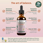 Rejuvica Health Balanced Femme - Menopause Support for Hot Flashes & Female Balance - Liquid Delivery for Better Absorption - Black Cohosh, Dong Quai, Vitex, Maca Root & More!