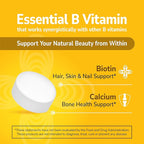 21st Century Biotin 10,000 mcg Tablets (360 Count), High Potency Biotin Supplement, Supports Hair, Skin & Nail Health, Gluten & Sugar-Free, Daily Vitamin B7 Supplement, Non-GMO