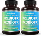 Zentastic Probiotics & Prebiotics Supplement - 50 Billion CFU - for Men & Women’s Immune & Digestive Health - 16 Strains - Shelf Stable - 120 Delayed Release Veggie Capsules