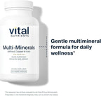 Vital Nutrients Multi-Minerals - Citrate/Malate Formula (No Copper or Iron) - Vegan Daily Multimineral - Gluten, Dairy, Soy Free - Non-GMO - 120 Capsules
