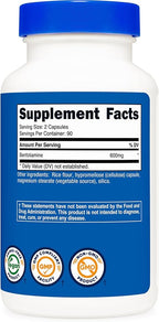 Nutricost Benfotiamine (600 mg) 180 Capsules - Fat Soluble Vitamin B1, Gluten Free, Non-GMO, Vegan, 90 Servings