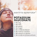 Earth's Splendor Potassium Gluconate 99mg Tablets - Supports Muscle and Nerve Health for Adults, 200 Count - 6+ Month Supply