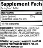 Whole Foods Market, Free-Form L-Carnitine 500mg, Vegan, 60 Count