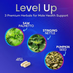 Prostate Health Supplements for Men - 3X Strength with Saw Palmetto Blend Stinging Nettle Root & Pumpkin Seed Support Complex - Supports Bathroom Trips Prostate & Urinary Health - 60 Capsules