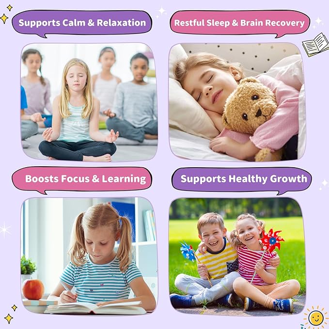 2 Pack Magnesium Glycinate Liquid for Kids - Magnesium Bisglycinate Drops with L-Theanine, Chamomile & Vitamin B6, B12, C, D3 for Sleep, Relaxation, Immune Support, Calm & Focus - 4 Fl Oz, Strawberry