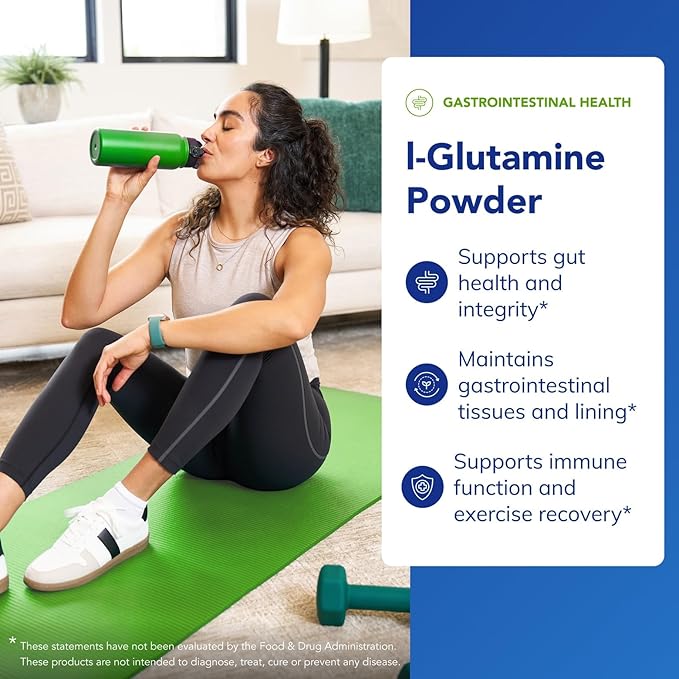 Pure Encapsulations L-Glutamine Powder - Supplement for Immune and Digestive Support, Gut Health and Lining, Metabolism, and Muscle Support* - with Pure Free-Form L-Glutamine - 8 Ounces