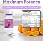 C-Salts Vitamin C Powder - 100% Pure Buffered Ascorbic Acid Powder for Daily Immune Support & Collagen Production - Stomach-Friendly Organic Vegan Non-GMO Sugar-Free - 84 Servings - Mixed Berry, 8oz
