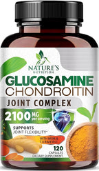 Glucosamine Chondroitin MSM - Joint Support Supplement for Joint Mobility, Comfort and Cartilage Support For Men and Women - Glucosamine Complex Supplements with Turmeric & Boswellia - 120 Capsules
