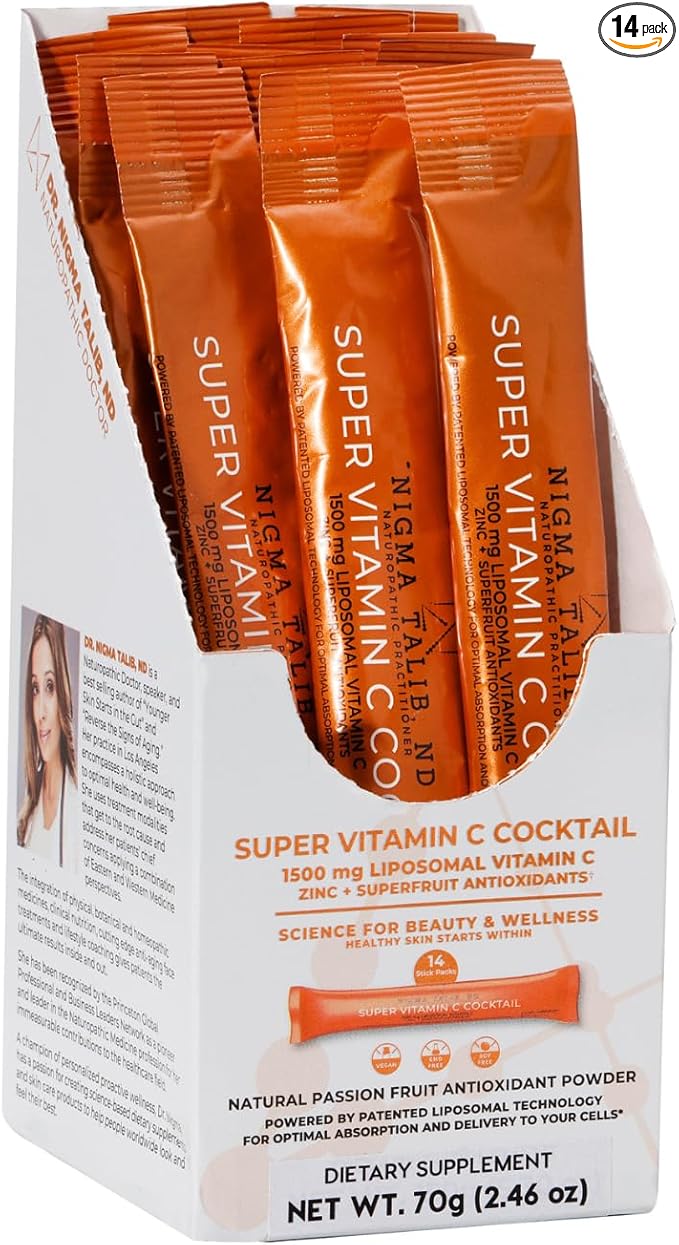 DR. NIGMA Super Vitamin C Cocktail Powder | Science-Based Beauty and Wellness | Powerful Combo of Vital Nutrients to Support Optimal Health and Vitality | 14 Servings | 2.46 oz