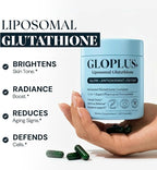 11-in-1 Liposomal Glutathione Supplement 1150mg - High Absorption Complex with Vitamin C, NAC & Resveratrol - Supports Skin Brightening, Detox, Immune & Liver Health - 60 Capsules