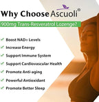 Sublingual Trans-Resveratrol Purity 99%, 3-in-1 Advanced Formula Resveratrol Supplement for Boost NAD+, Immune & Energy Support, Anti-Aging, Skin Health & Antioxidant, 240 Lozenge (240-Day Supply)