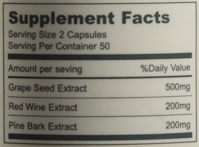 All Nature Super OPC Plus (Grape Seed, Red Wine and Pine Bark Extract)