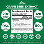Zazzee Ultimate Anti Aging Antioxidant Bundle | USDA Organic Pomegranate with Polyphenol Rich Blueberry and Super Concentrated Grape Seed Extract Capsules | Non-GMO Vegan & ISO Lab Tested