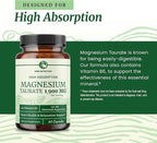 Magnesium Taurate 1900MG | Heart Health and Relaxation Support | 150MG Elemental Magnesium Per Serving | High Absorption Mag Taurate with Vitamin B6 + Black Pepper | Non-GMO | 60 Ct (1 Month Supply)