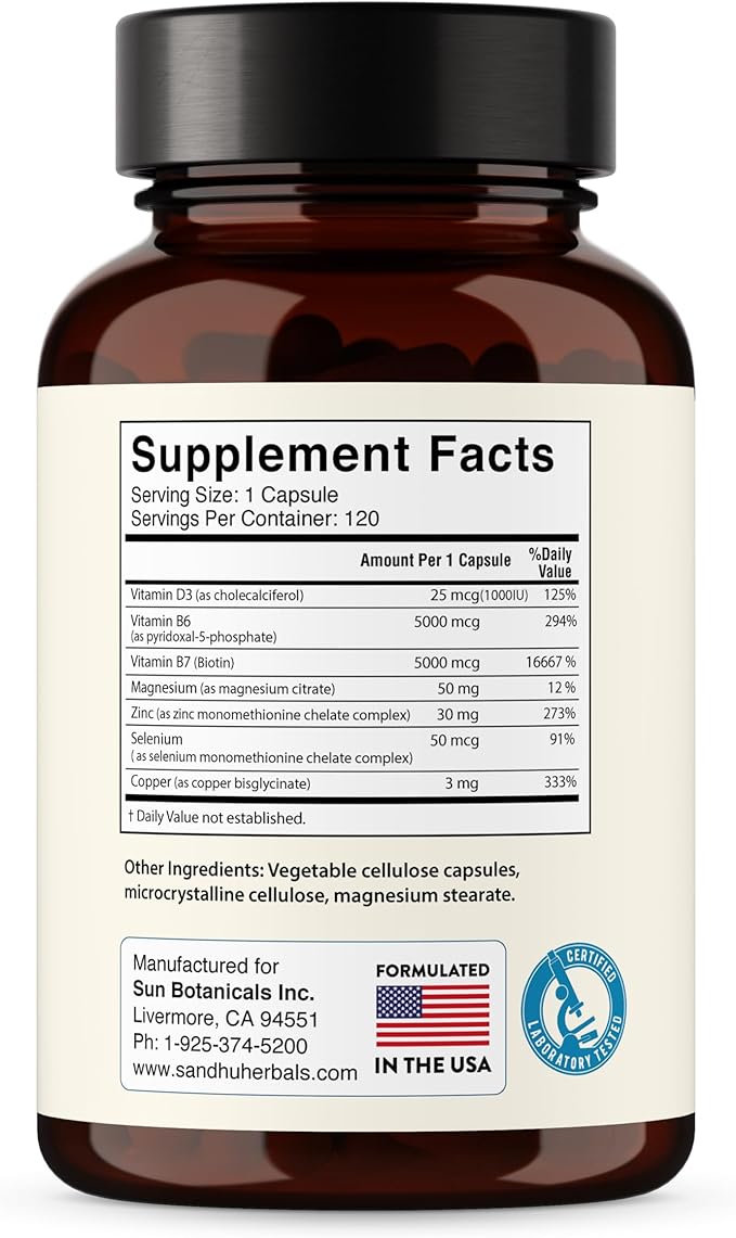 Zinc 30mg With Copper, Selenium & Vitamin D3 | 240 Capsules | Magnesium, Vitamin B6, Biotin | Absorbable Zink Supplements for Men & Women | Chelated Zinc for Immune Health, Skin, Hair, & Nails Support