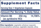 Life Extension Vitamin B6, 250 mg, high Potency, Cardiovascular Health, neurological Health, Eye Health, Healthy Kidney Function, Gluten-Free, Non-GMO, Vegetarian, 100 Capsules