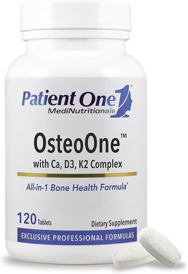 Patient One OsteoOne | Supplement to Support Bone Health and Calcium Absorption* | with Calcium, Vitamins D3 and K2 and More | 120 Tablets