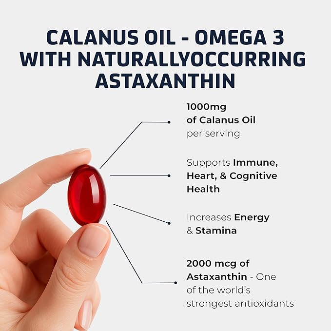Arctic Ruby Oil - Omega 3 Supplement with Astaxanthin 2mg - Contains Essential Fatty Acids & Antioxidants - Supports Heart, Brain, Eye, Skin, Joint & Immune Health - 60 Softgels (2 Pack)