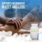 NerveReverse Neuropathy Support Formula-Alpha Lipoic Acid 600mg,Extra Strength Benfotiamine, B12, B9, B6, and D3 - Nerve, Energy, and Metabolism Support-Vegan-60 Capsules,One Month