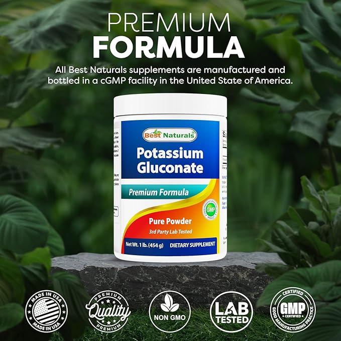 Best Naturals Potassium Gluconate 1lb Powder (1 LB (Pack of 1))