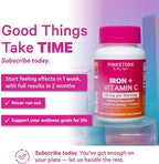 Pink Stork Iron for Women – 18 mg Non-Constipating Iron Bisglycinate + Vitamin C for Optimal Absorption – Energy, Focus, & Oxygen Supply – PMS, Pregnancy, Postpartum & Perimenopause - 60 Capsules
