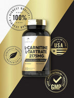 Carlyle L Carnitine Tartrate 2175mg | 200 Capsules | Advanced Athlete Formula | Workout Supplement | As L-Carnitine L-Tartrate | Non-GMO, Gluten Free