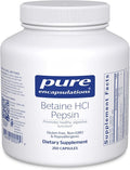 Pure Encapsulations Betaine HCl Pepsin - Digestive Enzymes Supplement for Digestion Aid & Support, Stomach Acid & Nutrient Absorption* - with Betaine HCl Pepsin - 250 Capsules