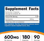 Nutricost Benfotiamine (600 mg) 180 Capsules - Fat Soluble Vitamin B1, Gluten Free, Non-GMO, Vegan, 90 Servings