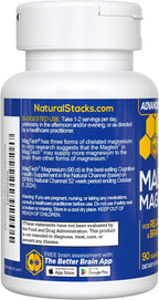 MagTech Magnesium Complex for Women & Men - 3 Forms of Magnesium: Glycinate, Magtein L-Threonate & Taurate - 200mg Chelated Complex - Support for Relaxation & Brain Health - 90 Glycinate Capsules