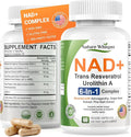 Nature Whisper® NAD+ Supplement 620mg | 6-in-1 Complex with Resveratrol, Ashwagandha & Urolithin A - Daily Energy Stack for Focus, Brain Fog & Healthy Aging - 60 Capsules