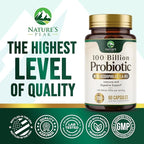 Probiotics 100 Billion CFU Per Serving - 16 Premium Probiotic Strains Prebiotics - Immune Support, Gut Health, Occasional Constipation, Gas & Bloating, Probiotics Supplement, USA Bottled, 60 Capsules