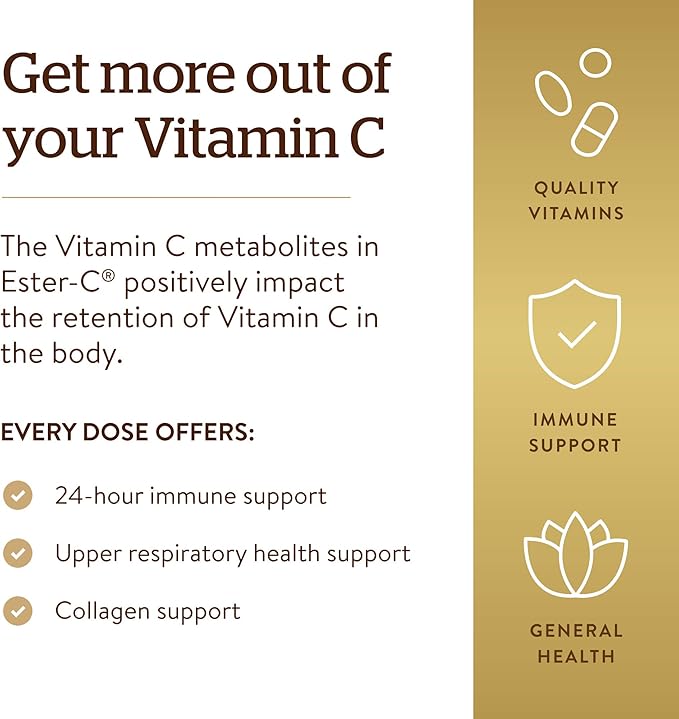 Solgar Ester-C Plus 1000 mg Vitamin C 50 Capsules