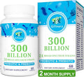 Probiotics for Women & Men - 300 Billion CFU, 24 Strains Probiotics + 15 Organic Herbs Prebiotics for Digestive, Gut Health, Immune, Constipation, Diarrhea & Whole-Body Health - 2 Months Supply