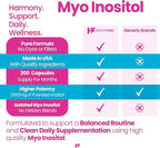 Healthfare Myo Inositol Supplement, 2600mg | 200 Veg Capsules | Ultra Strength | Healthy Ovarian Support for Women | Vitamin B8 for Women