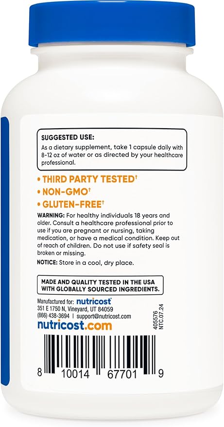 Nutricost Potassium Citrate 99mg, 240 Capsules - Gluten Free, Non-GMO