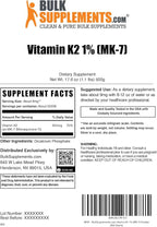 BulkSupplements.com Vitamin K2 Powder - Vitamin K2 MK-7, as Menaquinone Powder - K2 Vitamin Supplement for Wellness, Gluten Free, 9mg per Serving, 500g (1.1 lbs) (Pack of 1)