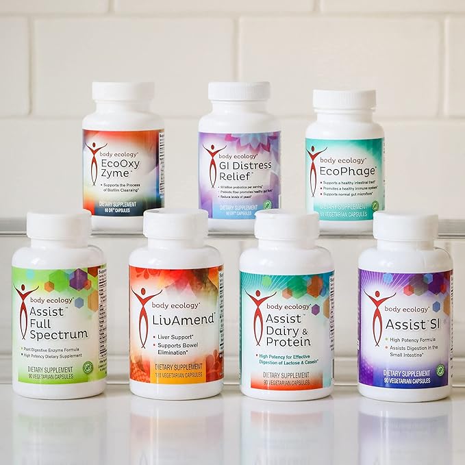 Body Ecology Assist Full Spectrum Enzymes | Plant Digestive Enzyme Supplement | Healthy Digestion and Absorbs Nutrients | 90 Vegetarian Count