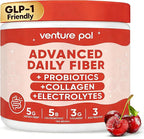 6-in-1 Daily Fiber Powder Supplement, Premium Acacia Fiber for Digestive & Gut Health, Sugar Free, GLP-1 Friendly Fiber Powder with Prebiotic, Probiotics, Collagen Peptides & Electrolytes - For Women