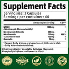 NMNH Supplement 1000mg - Nicotinamide Mononucleotide Alternative, Boost NAD+ with Liposomal Resveratrol & Nicotinamide Riboside NR, for Healthy Cellular, Aging, Energy, 120 Vegan Non-GMO Capsules