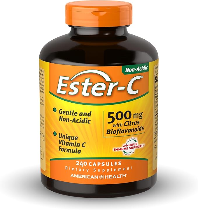 American Health Ester-Vitamin C with Citrus Bioflavonoids 500 Milligrams 240 Capsules