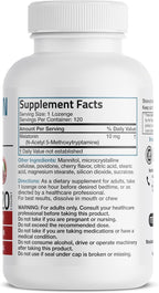 Bronson Melatonin 10mg Fast Dissolve Cherry Flavored Tablets Vegetarian Chewable Lozenges, 120 Count