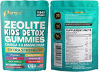 Zeolite Kids Gummies, 9-in-1 with Zeolite, Omega-3, Magnesium, Elderberry, Vitamin C, Milk Thistle, Vitamin D3, Zinc, B12 – Sugar-Free (60 Gummies – Mixed Berry Flavor)