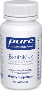 Pure Encapsulations BenfoMax 90's - 200 mg Benfotiamine - Vitamin B1 Thiamin Supplement - Supports Heart & Metabolism Health - Vegan & Non-GMO - 90 Capsules