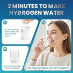 Hydrogen Water Tablets H2 Molecular 120 Tablets with Magnesium Supplement for Brain Health Cognition Function Cellular Energy Boost Antioxidant Promote Metabolism Non-GMO Gluten Free
