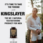 Kingslayer: 7-in-1 Testosterone Booster for Men w/KSM-66, Fadogia, Suma Root, L-Theanine, Zinc, Boron, Magnesium – Muscle, Energy, Libido & Focus